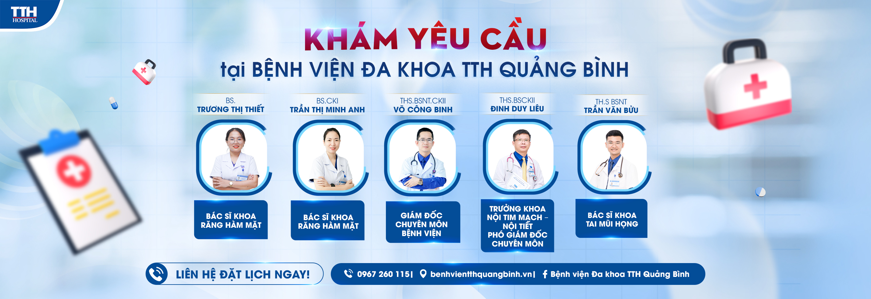 Cập nhật lịch phòng khám theo yêu cầu từ 09/09/2024 - 15/09/2024