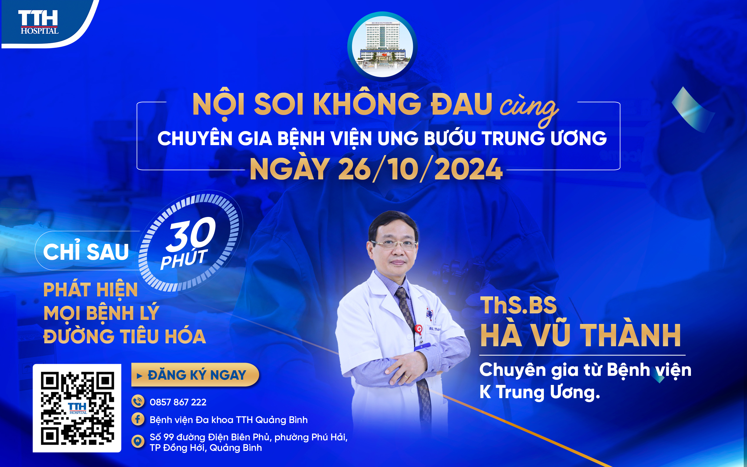 Khám chuyên gia Nội tháng 10 tại Bệnh viện Đa khoa TTH Quảng Bình