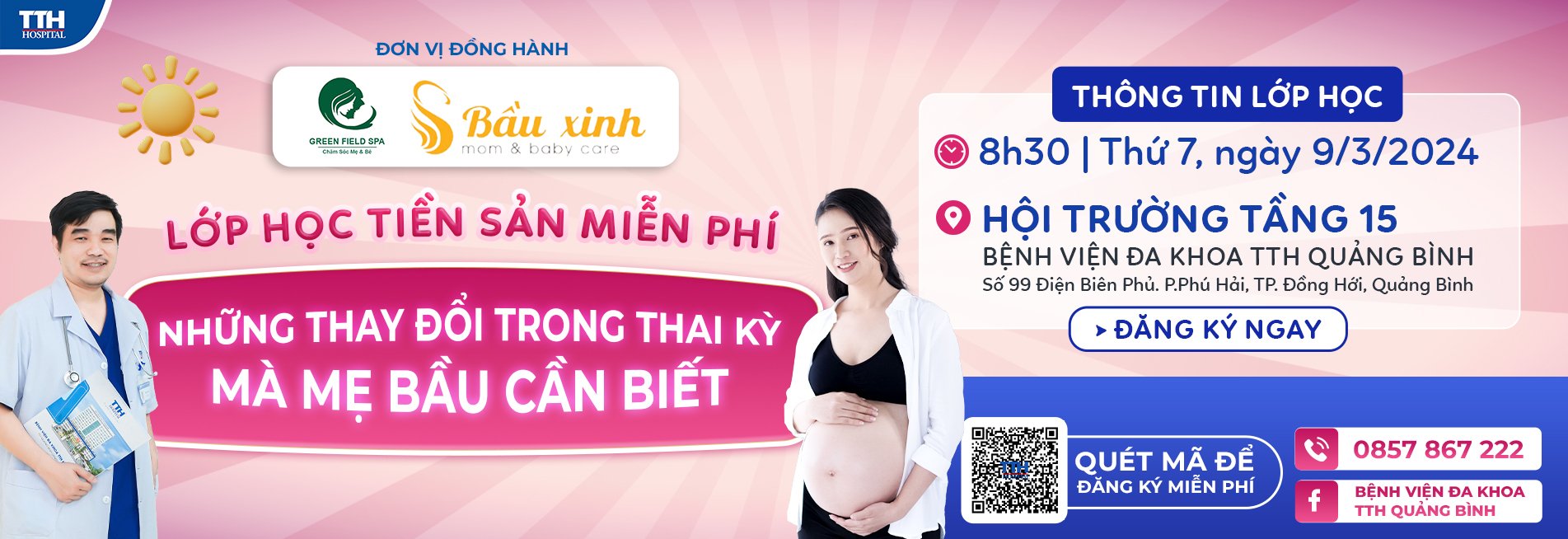 Lớp học tiền sản tháng 03 cùng bác sĩ CKI Dương Liên Hợp tại Bệnh viện Đa khoa TTH Quảng Bình