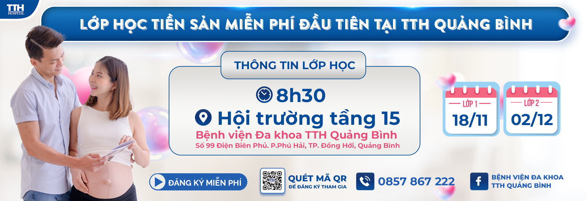 Lớp học tiền sản đầu tiên tại TTH Quảng Bình "Mang thai khỏe mạnh - chạm đích an toàn"