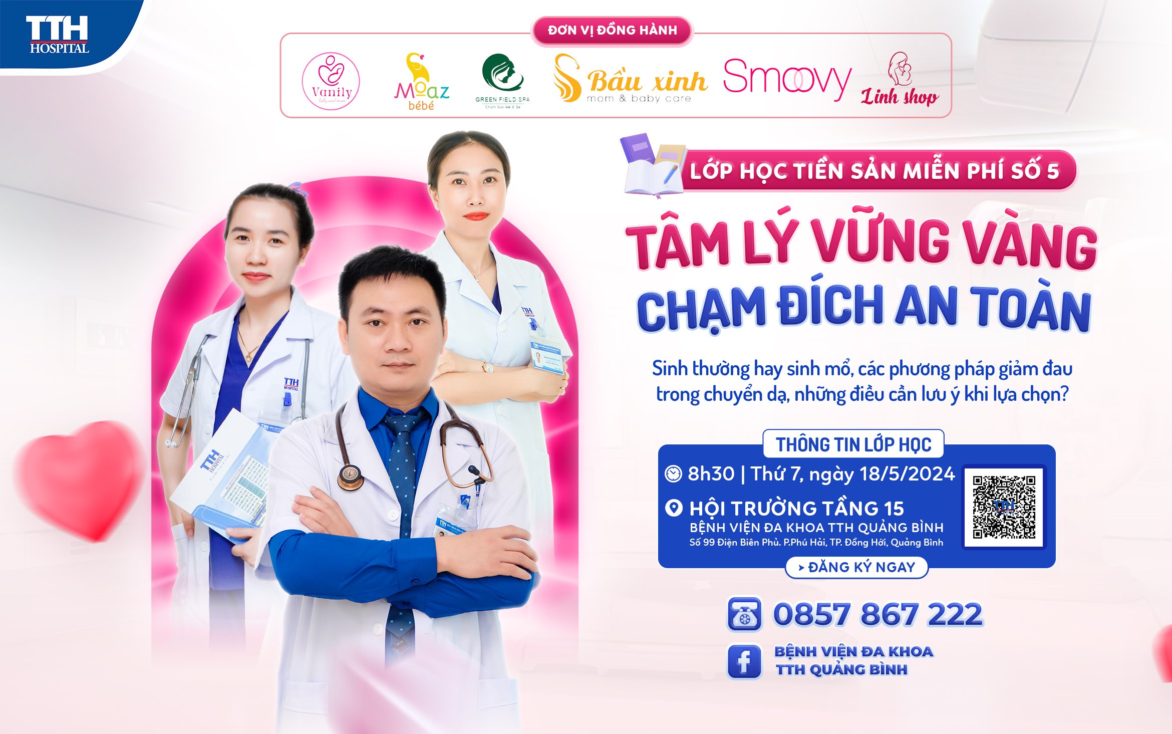 Chương trình lớp học tiền sản tháng 5 tại bệnh viện Đa Khoa TTH Quảng Bình