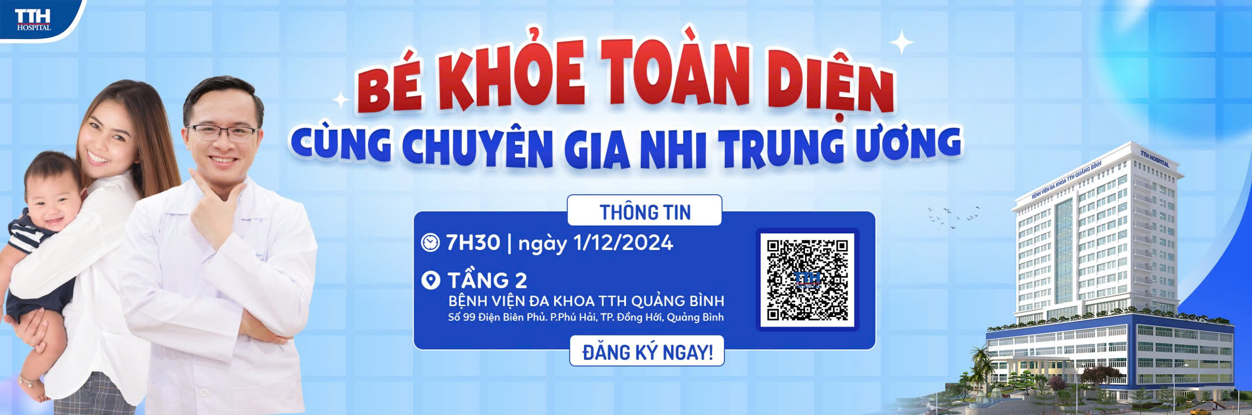 Khám chuyên gia Nhi cùng bác sĩ Trung Ương tháng 12 tại bệnh viện Đa khoa TTH Quảng Bình