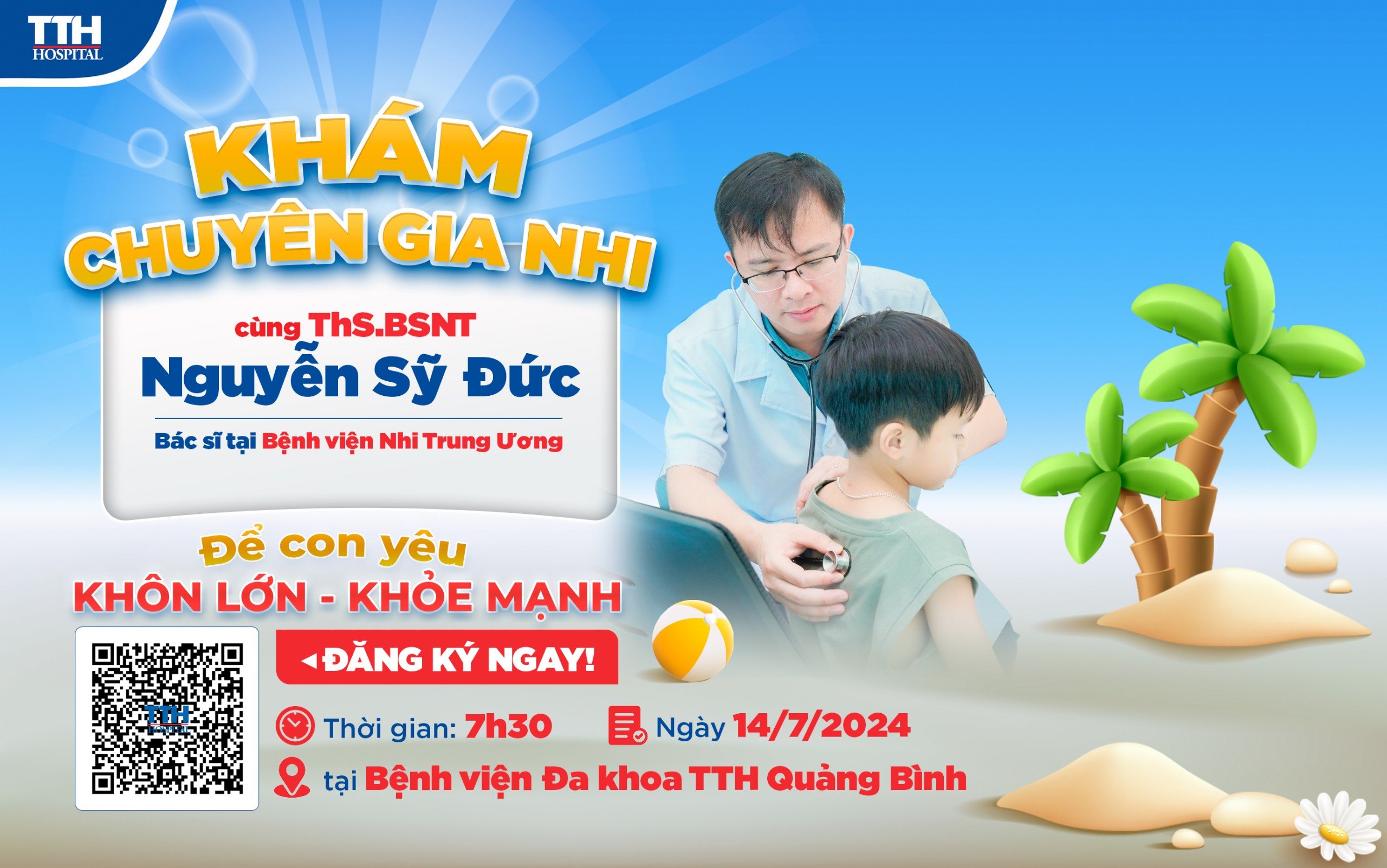 Khám chuyên gia nhi bệnh viện Đa khoa TTH Quảng Bình tháng 07