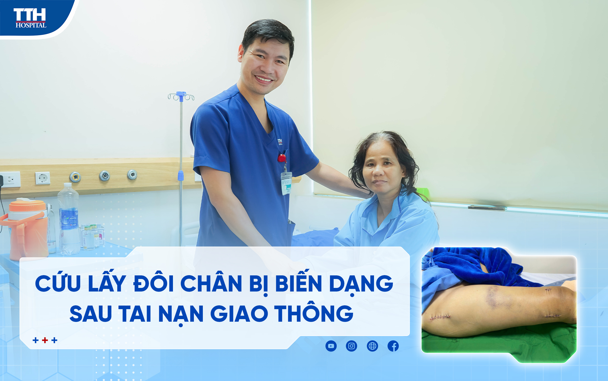 Cứu lấy đôi chân bị biến dạng sau tai nạn giao thông