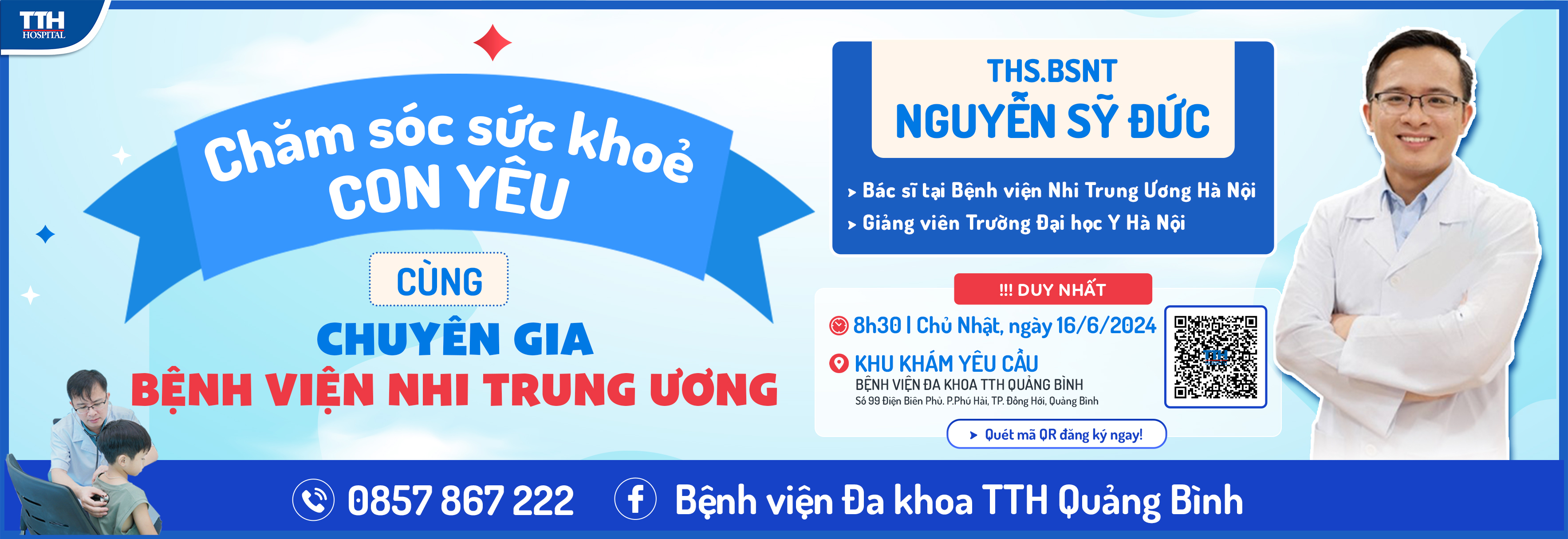 Khám chuyên gia nhi Trung Ương tháng 06 tại Bệnh viện Đa Khoa TTH Quảng Bình