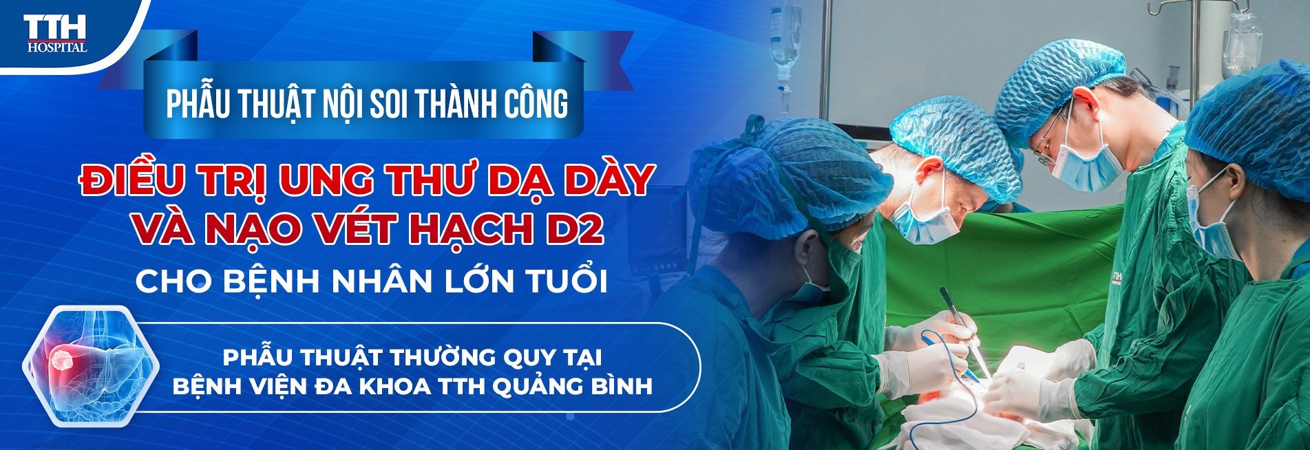 Phẫu thuật nội soi thành công điều trị ung thư dạ dày và nạo vét hạch D2 cho bệnh nhân lớn tuổi