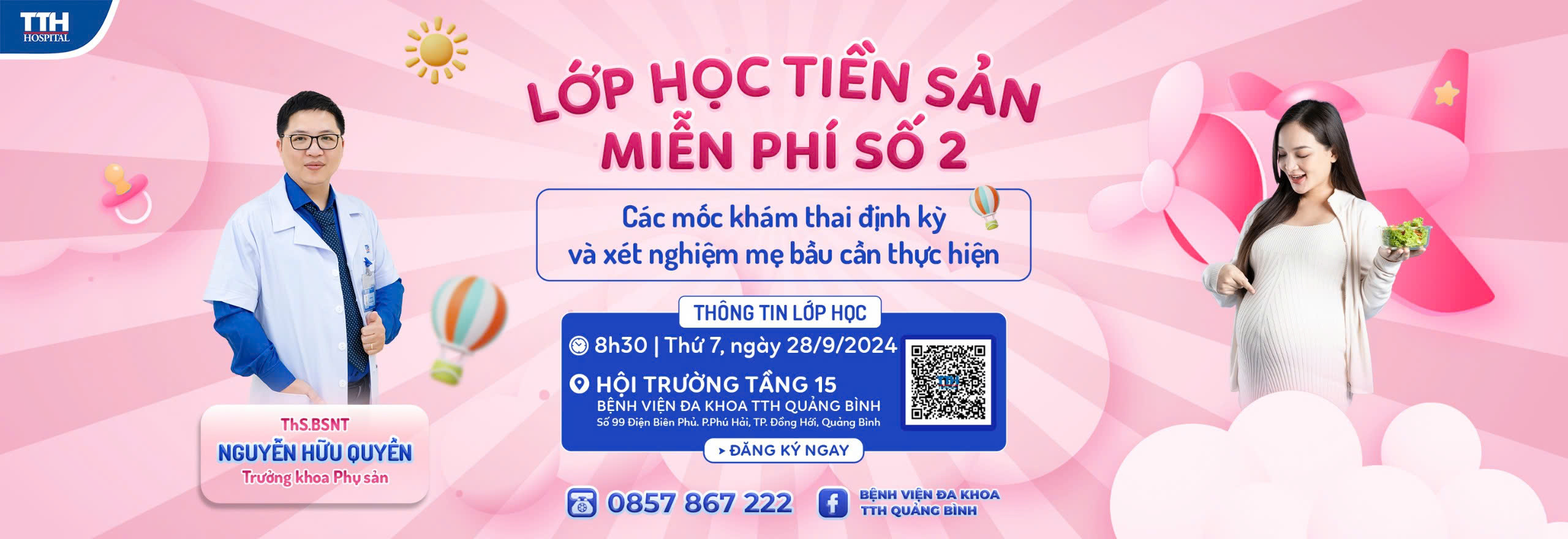 Lớp học tiền sản tháng 09/2024 tại Bệnh viện Đa khoa TTH Quảng Bình