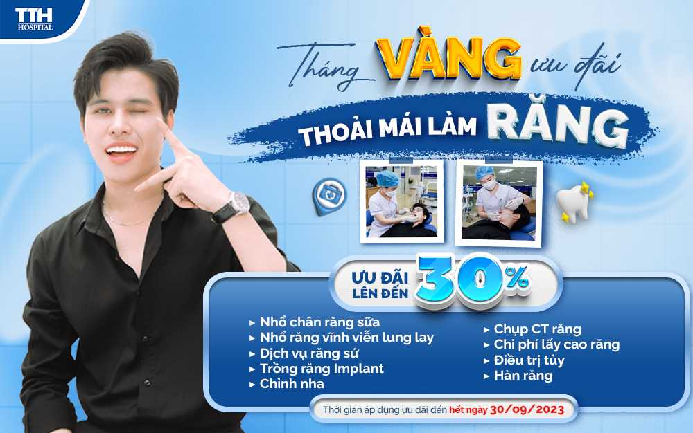 THÁNG VÀNG ƯU ĐÃI THOẢI MÁI LÀM RĂNG