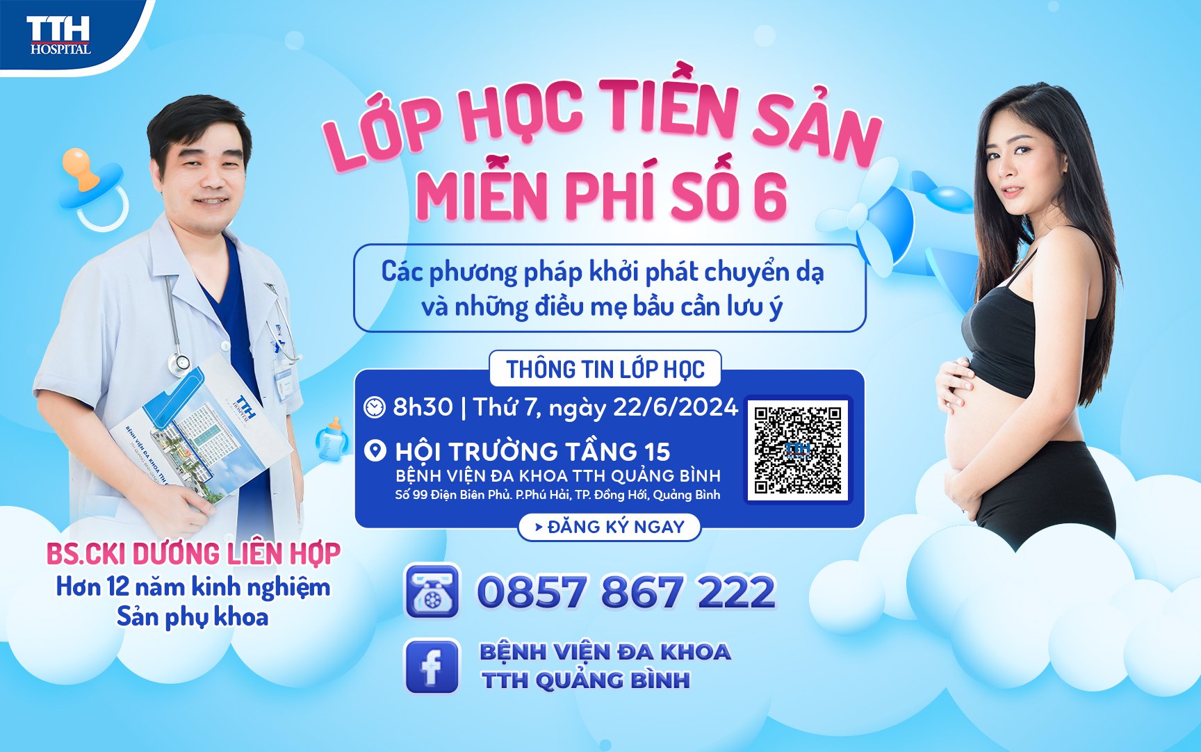 Chương trình Lớp Học Tiền Sản Tháng 6 tại Bệnh viện Đa Khoa TTH Quảng Bình