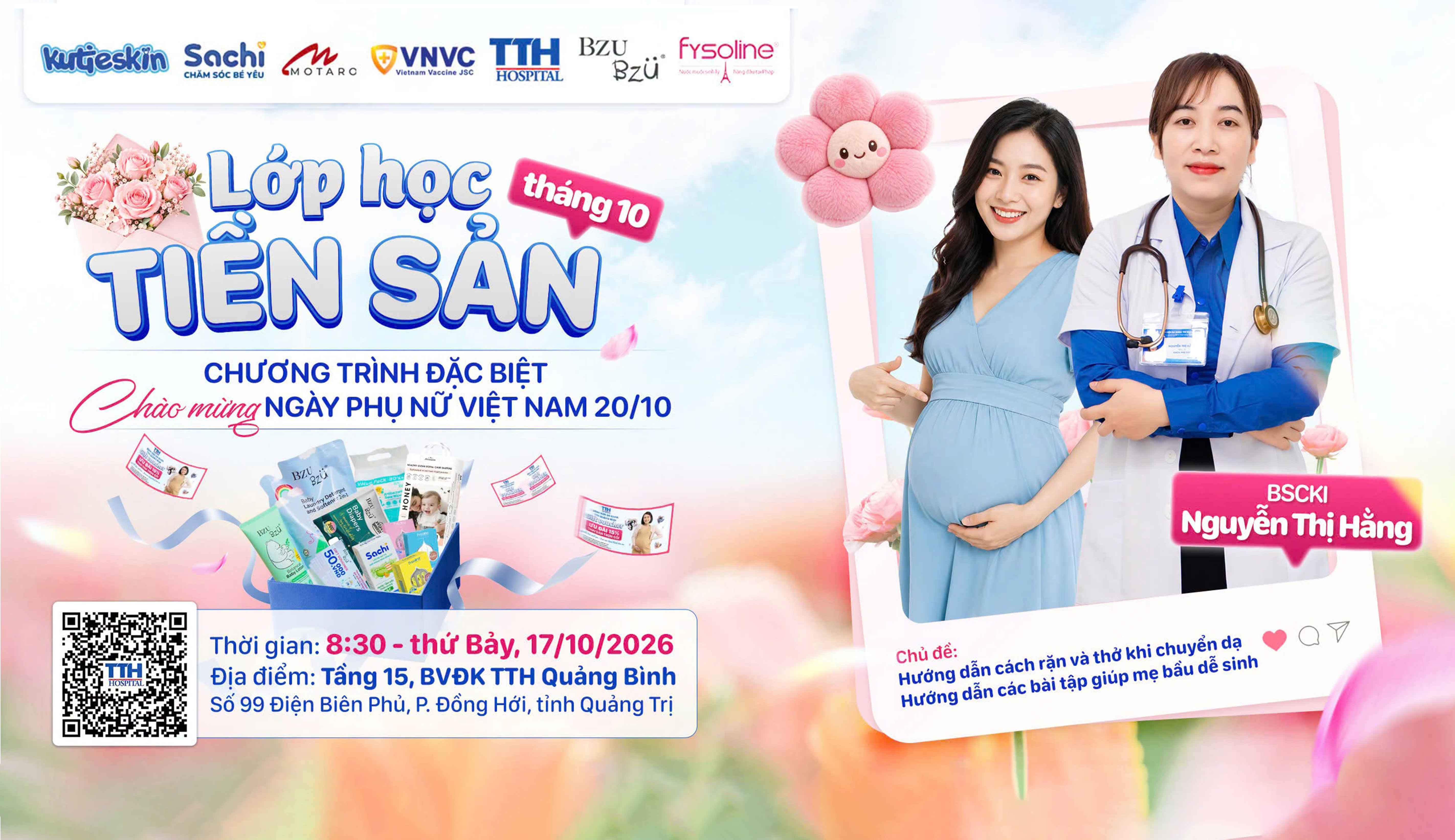 LỚP HỌC TIỀN SẢN THÁNG 10 - MÓN QUÀ YÊU THƯƠNG DÀNH TẶNG MẸ BẦU DỊP 20/10