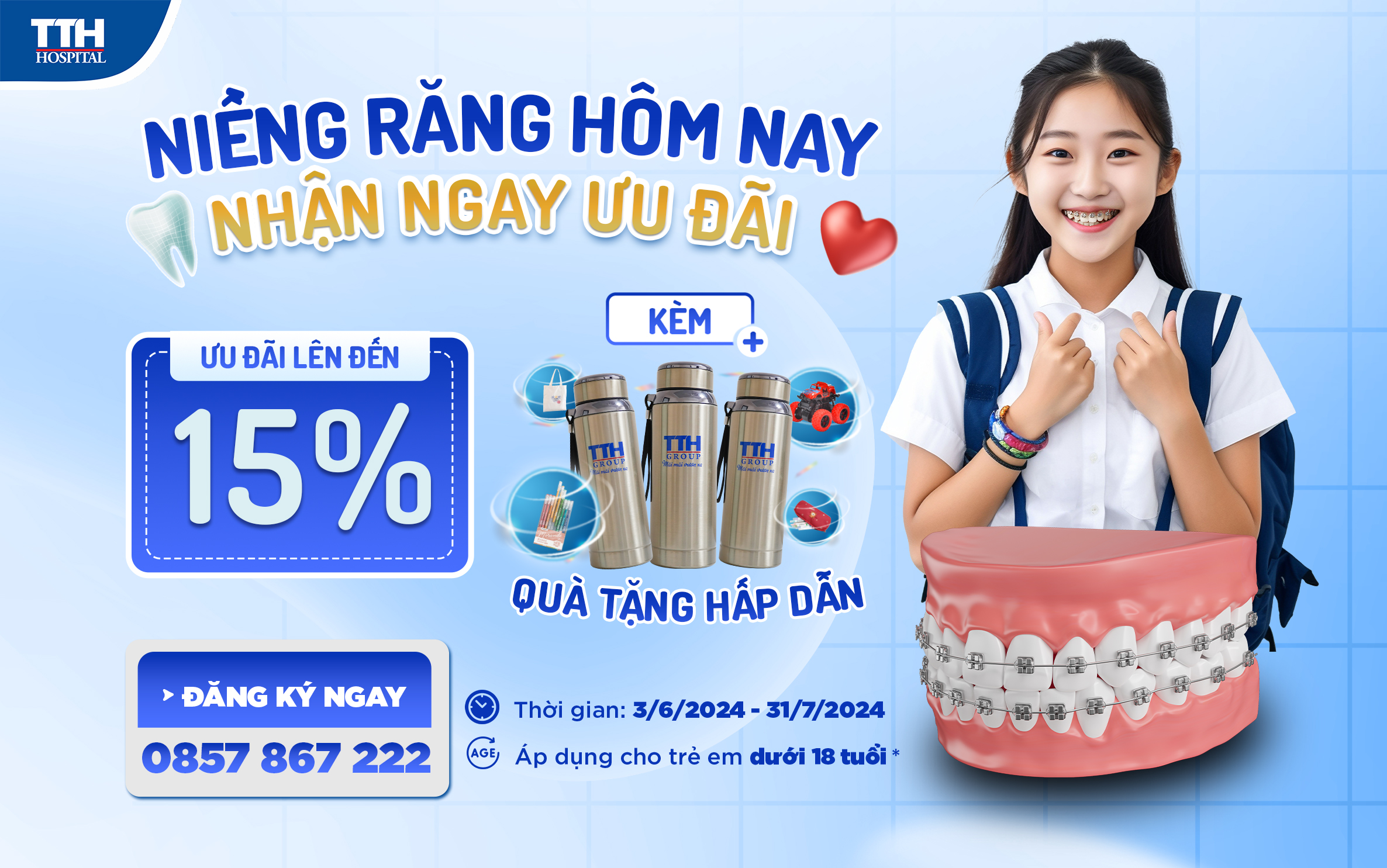 NIỀNG RĂNG HÔM NAY - NHẬN NGAY ƯU ĐÃI TẠI BỆNH VIỆN ĐA KHOA TTH QUẢNG BÌNH