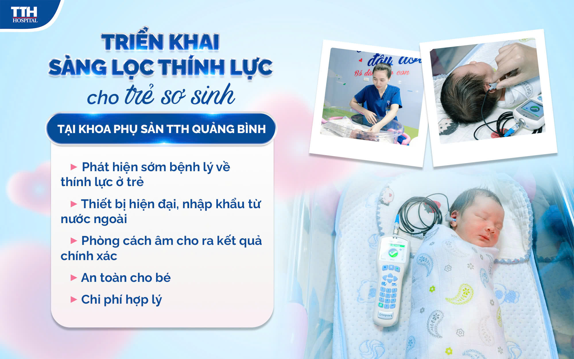 Triển khai sàng lọc thính lực cho trẻ sơ sinh tại Khoa Phụ sản TTH Quảng Bình