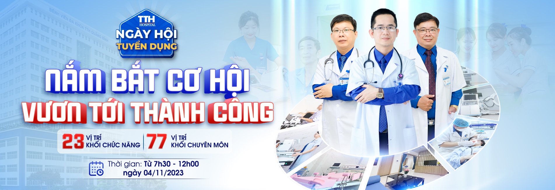 Bệnh viện Đa khoa TTH Quảng Bình tuyển dụng 100 chỉ tiêu tại Ngày hội tuyển dụng 4/11/2023